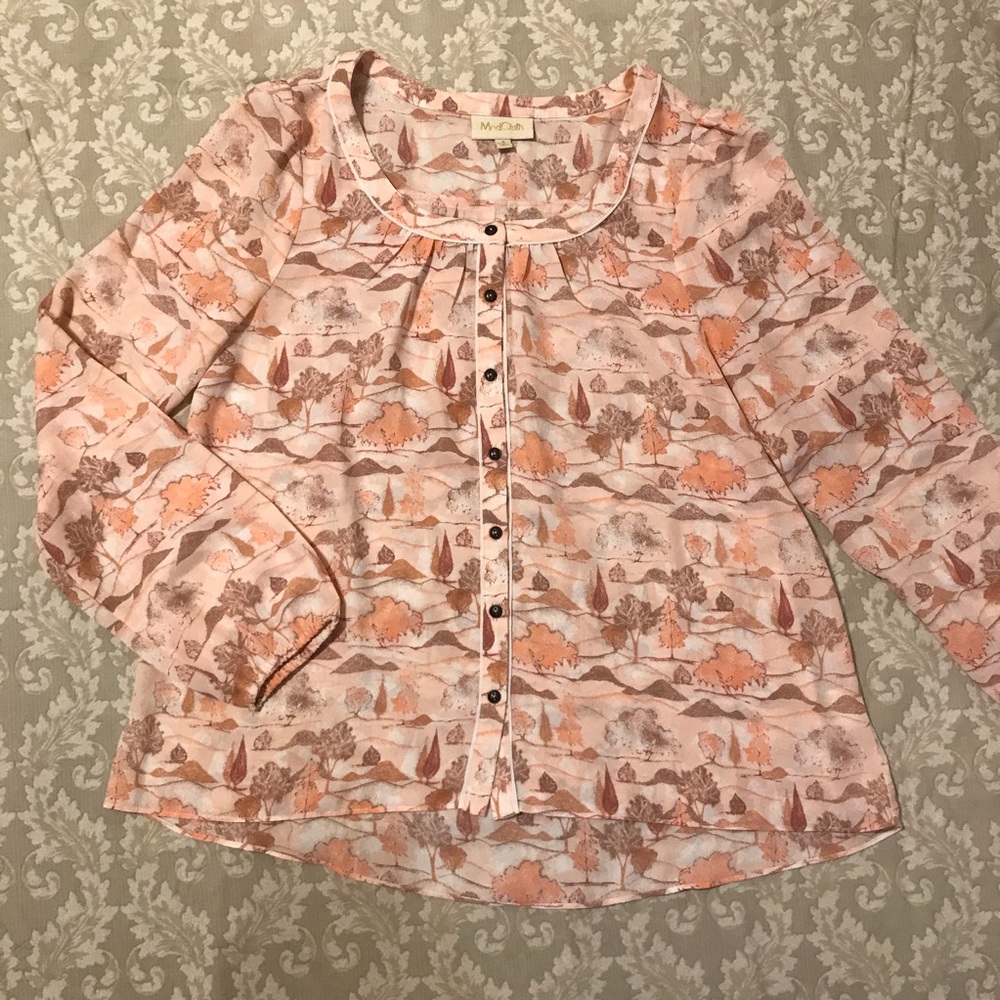Printed pink top